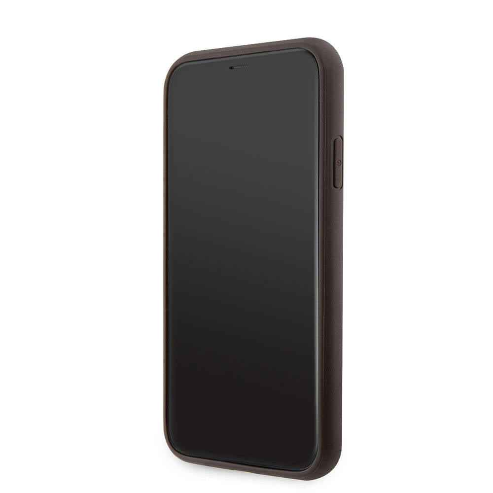 Guess iPhone 11 Kılıf Orjinal Lisanslı PU Deri Taşlı Üçgen Logo 4G Desenli Telefon Kılıfı - 18 Guess iPhone 11 Kılıf Orjinal Lisanslı PU Deri Taşlı Üçgen Logo 4G Desenli Telefon Kılıfı - 18